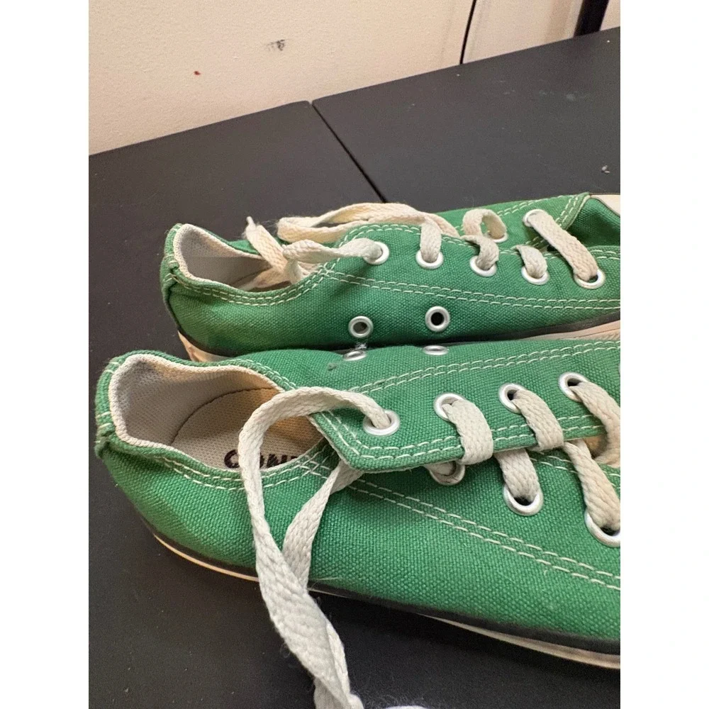 Converse Chuck Taylor All Star Low Top Green Canvas Youth Sneakers 35047 Size 12
